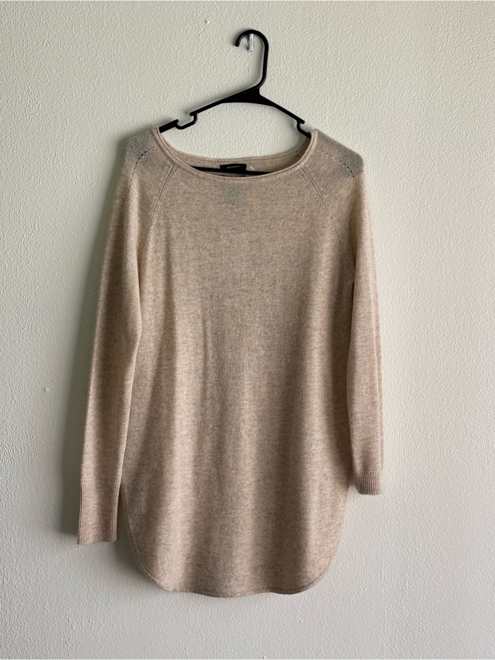 Halogen Cashmere Blend Oatmeal Tunic Sweater XS NWT